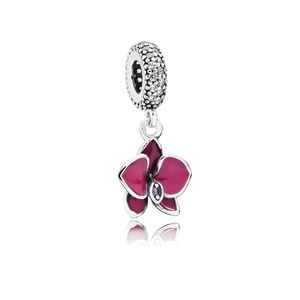 Pandora Orchid Dangle Charm